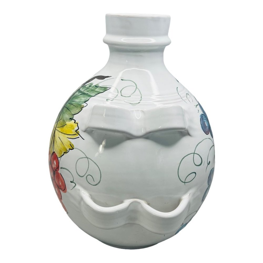 Brolli & Toniolo Large Ceramic Vase Grapes Design Handmade In Italy - Picture 4 of 13